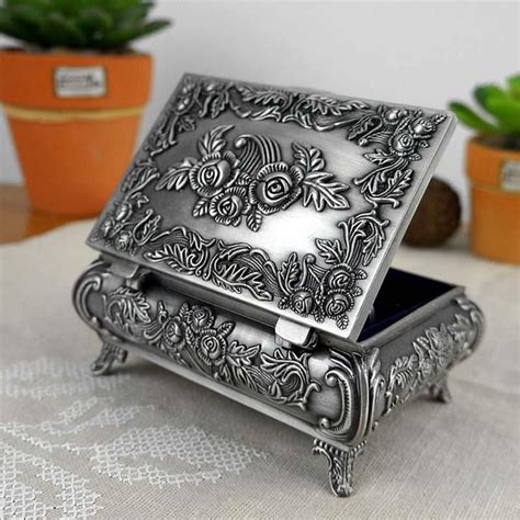 metal alloy jewelry box|jewelry box for silver storage.